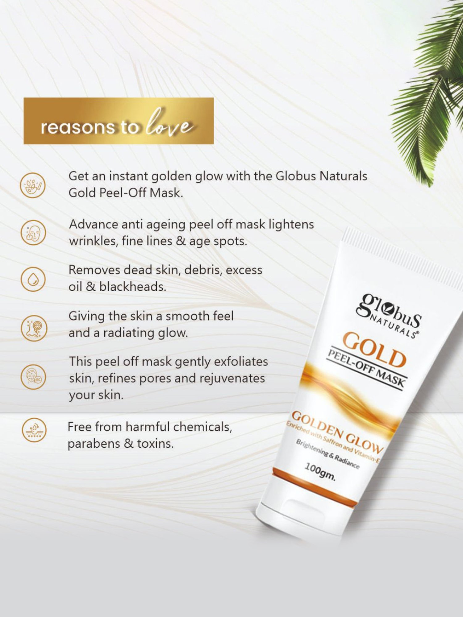 Globus Naturals Gold Peel-Off Mask - 100 gm