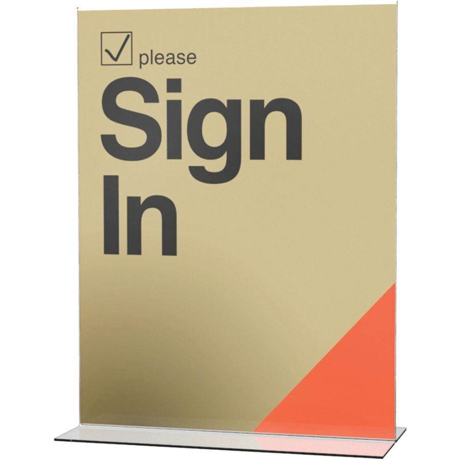 Lorell Double Sided Frame Acrylic 8.5"x11" Clear 49205