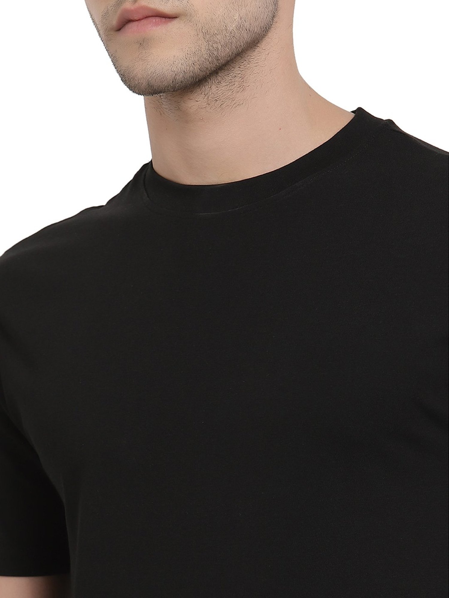 Proteens Black Round Neck T-Shirt