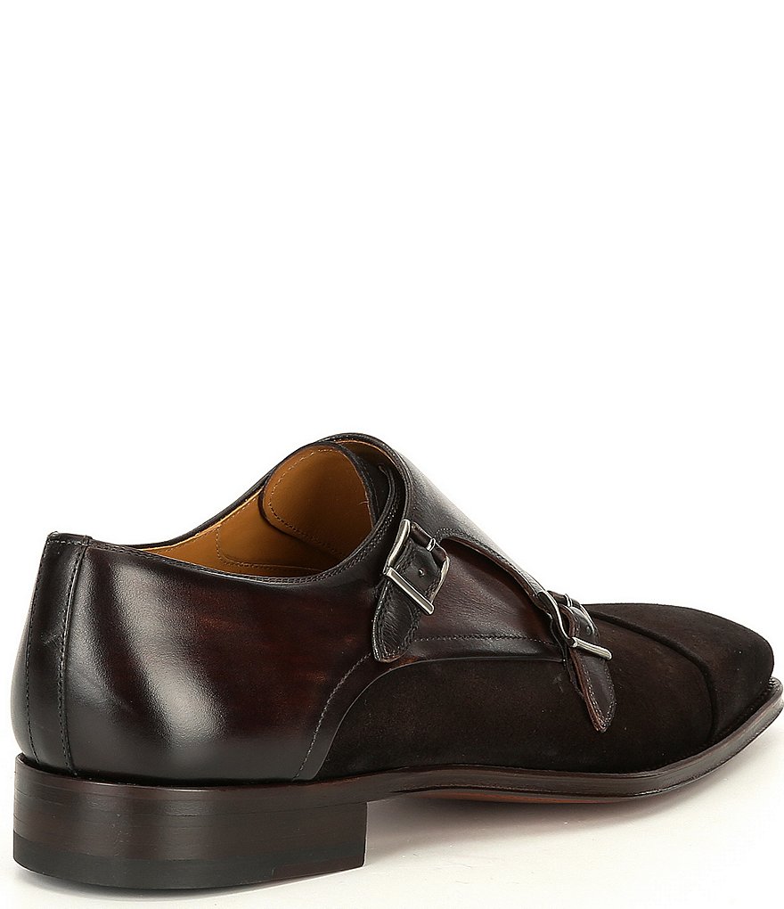 Magnanni Men's Jaron Cap Toe Double Monk Strap Dress Shoes