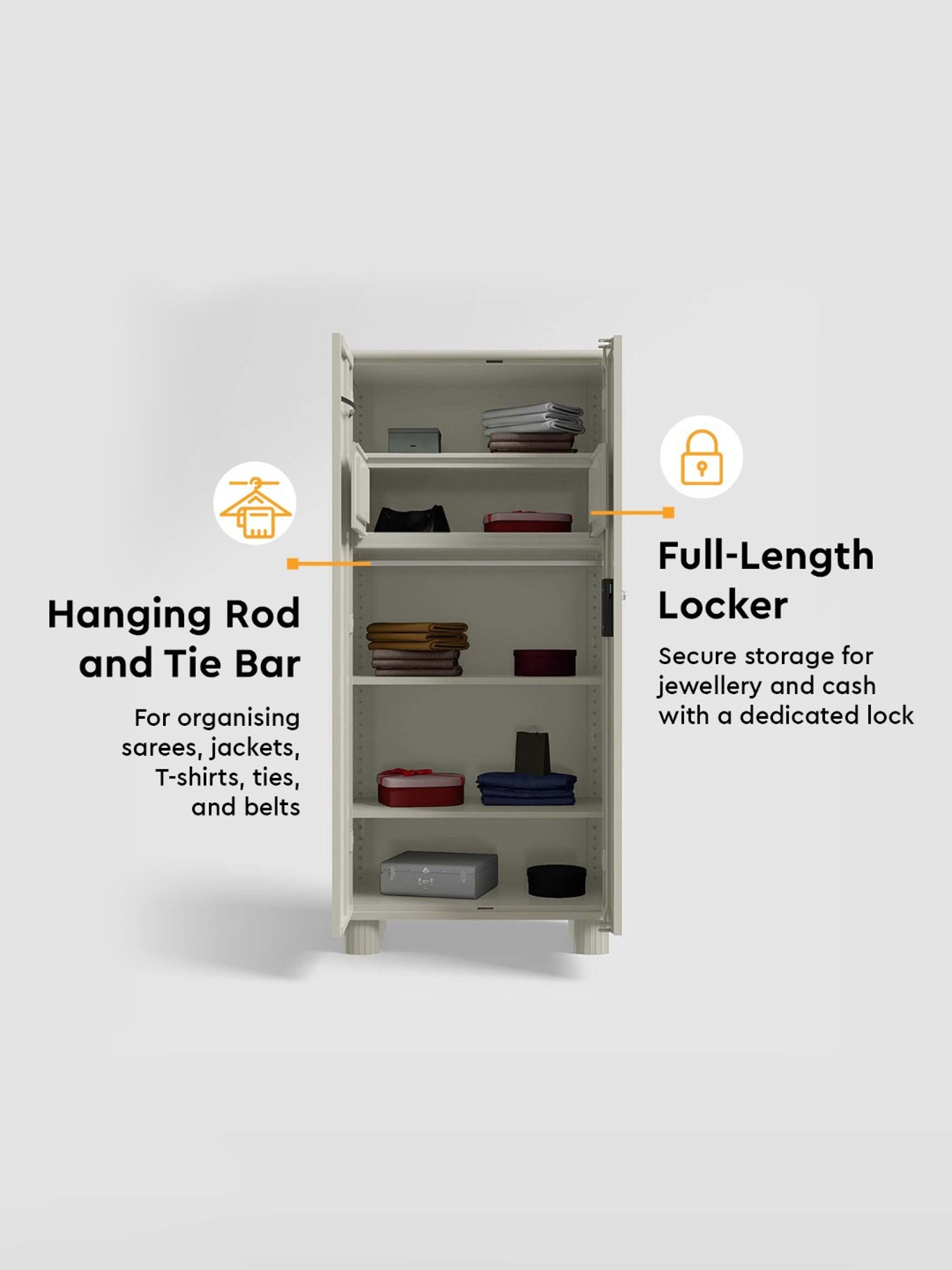 Godrej Interio Storwel  M2 2-Door Steel Almirah, Spring Blue (1-Year Warranty, 1 Locker)