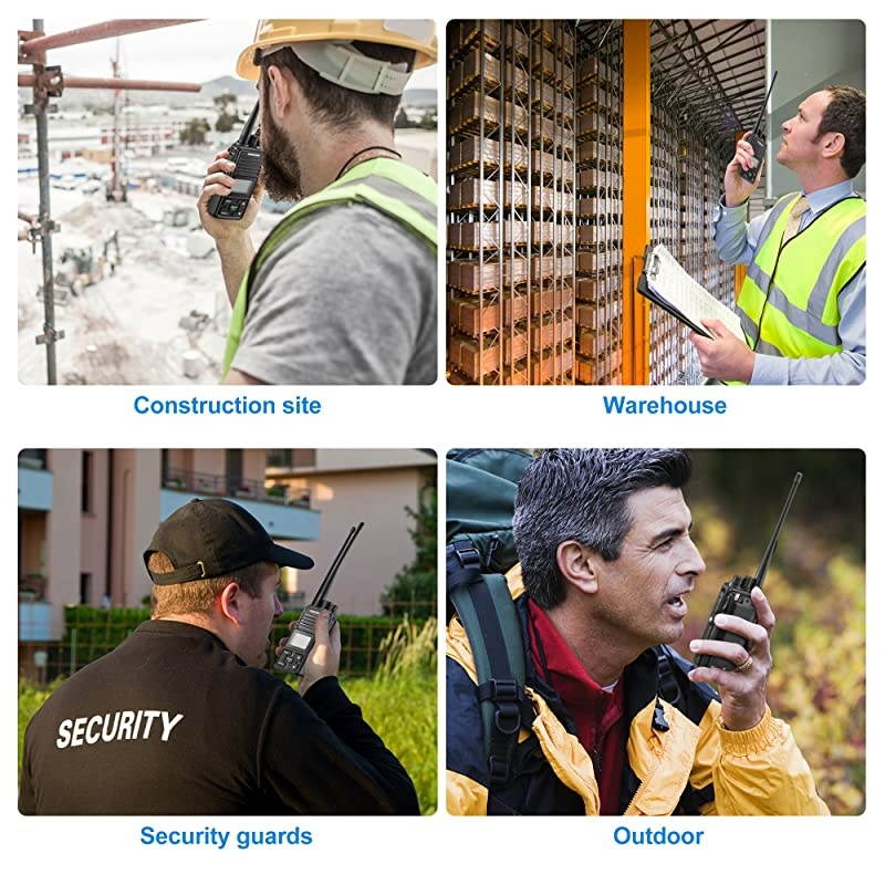 FPCN10A Two Way Radio Rechargeable Business UHF Handheld Walkie Talkie Long Range Radio with Double PTT, 3 Packs