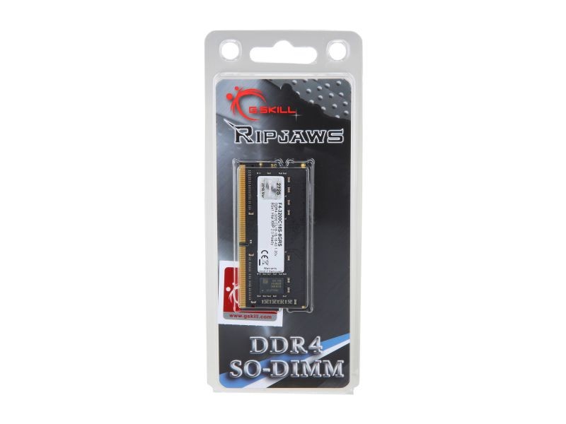 G.SKILL Ripjaws SO-DIMM 8GB 260-Pin DDR4 SO-DIMM DDR4 3200 (PC4 25600) Laptop Memory Model F4-3200C18S-8GRS