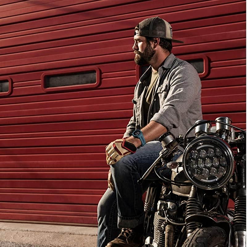 Instinct, Rugged Outdoor Watch with GPS, Features Glonass and Galileo, Heart Rate Monitoring and 3-Axis Compass, Lakeside Blue