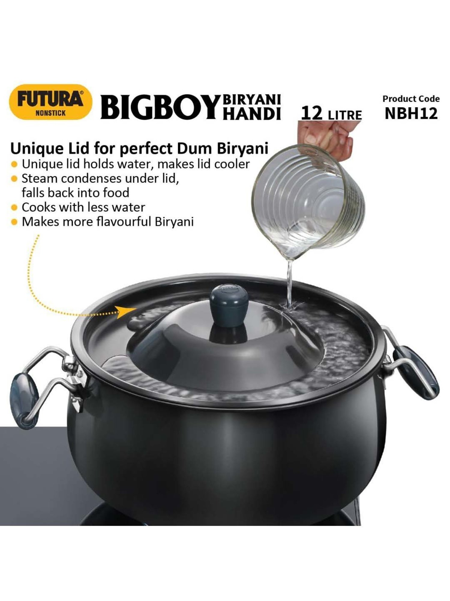 HAZEL Silver Induction Bottom Tope Stainless Steel Patila - 17.7 cm (2500 ml)