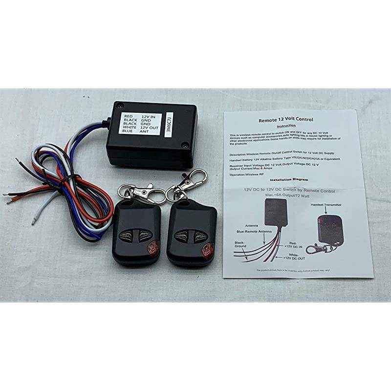 Heavy Duty 12V, 6 Amps Car and Boat Remote - Channel Wireless Control On/Off
