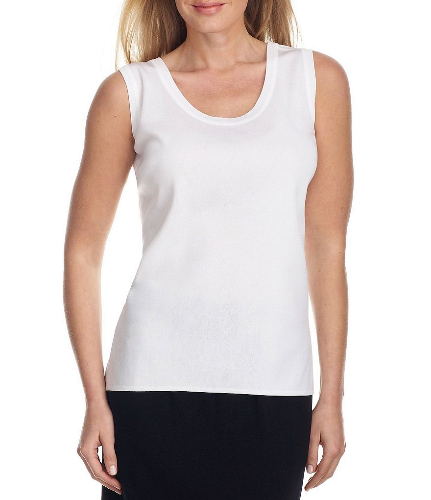 Misook Scoop Neck Sleeveless Washable Tank
