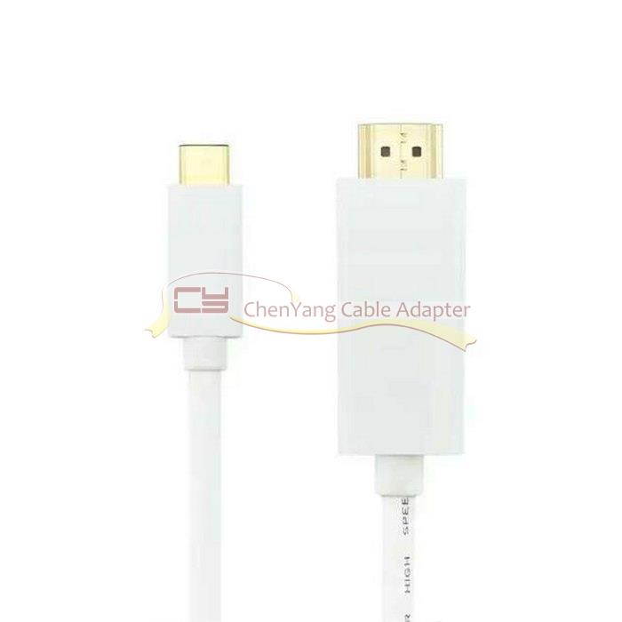 USB-C Type C USB 3.1 Male to HDMI 1.8m 1080P 4k 2k HDTV Adapter Cable for Laptop