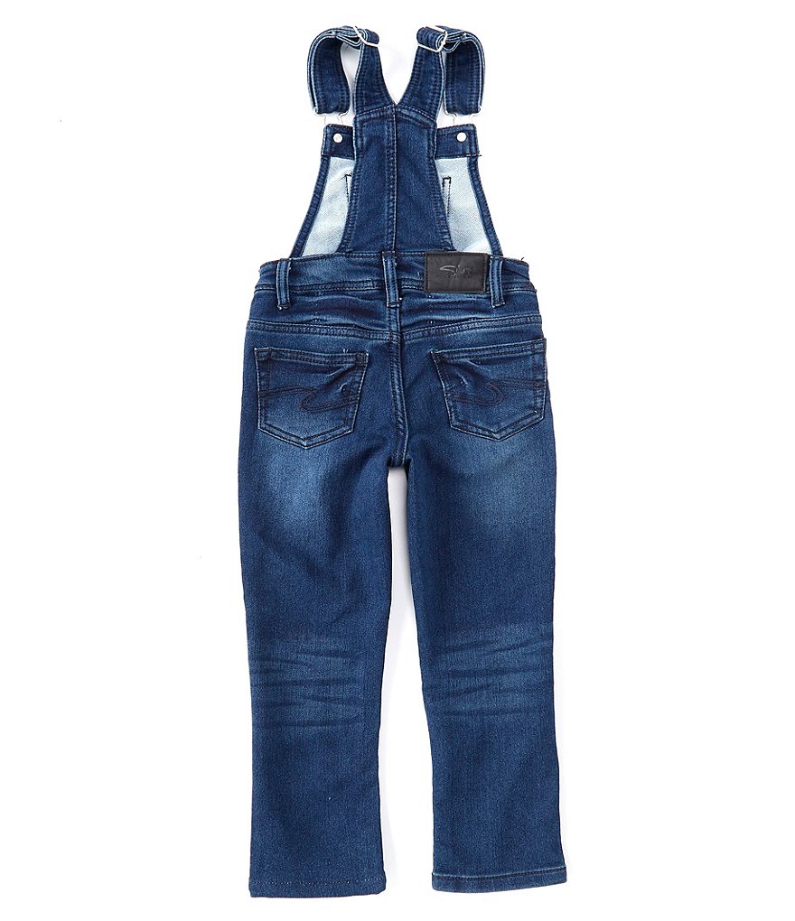 Rare Editions Little Girls 4-6X Printed Chiffon Jumpsuit & Denim Vest Set