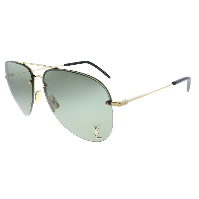 Saint Laurent SL Classic11M 003 Unisex Aviator Sunglasses Gold 59mm