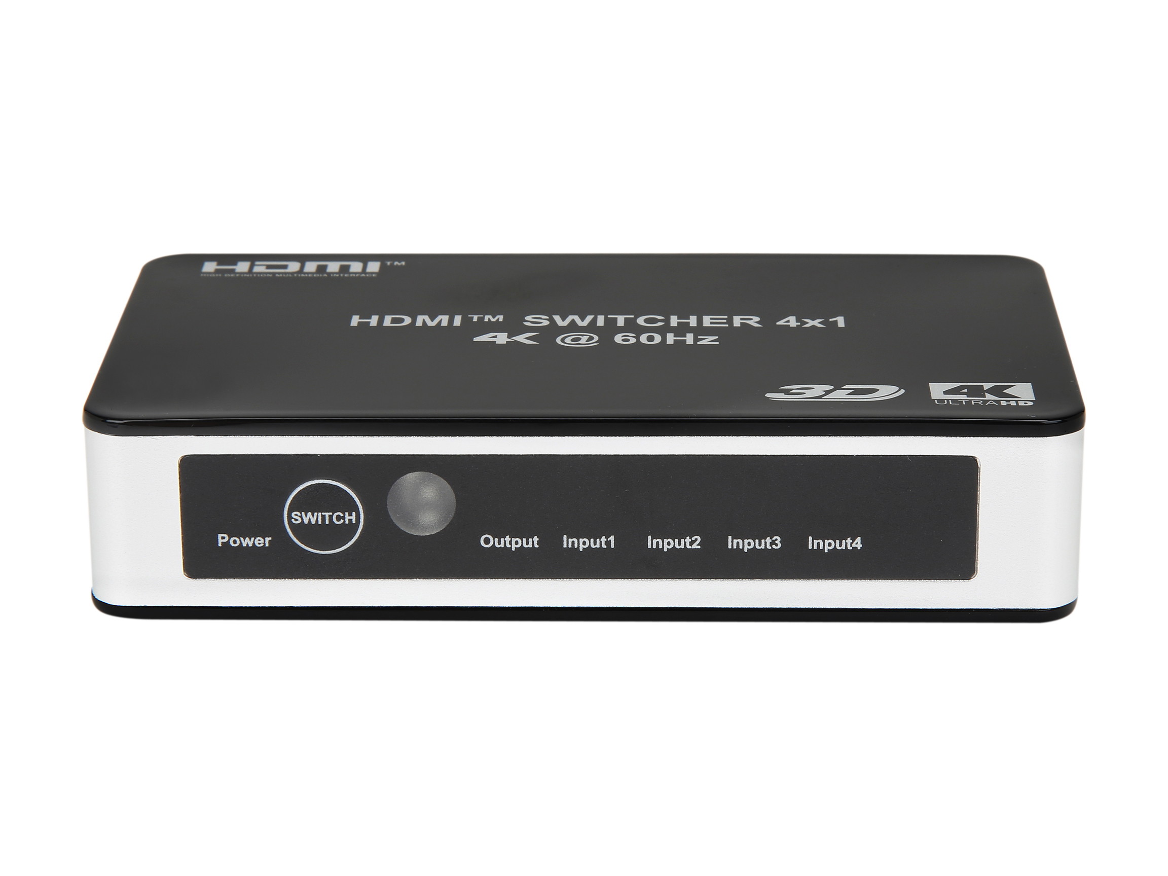 Coboc HD2SW4X1 4X1 4 Ports 4 In 1 out HDMI 2.0&nbsp; Amplified Powered&nbsp; Aluminum Housing Switch switcher w/&nbsp; 4K2K@60Hz 3D HDCP&nbsp; Supports - 4K*2K 2160p