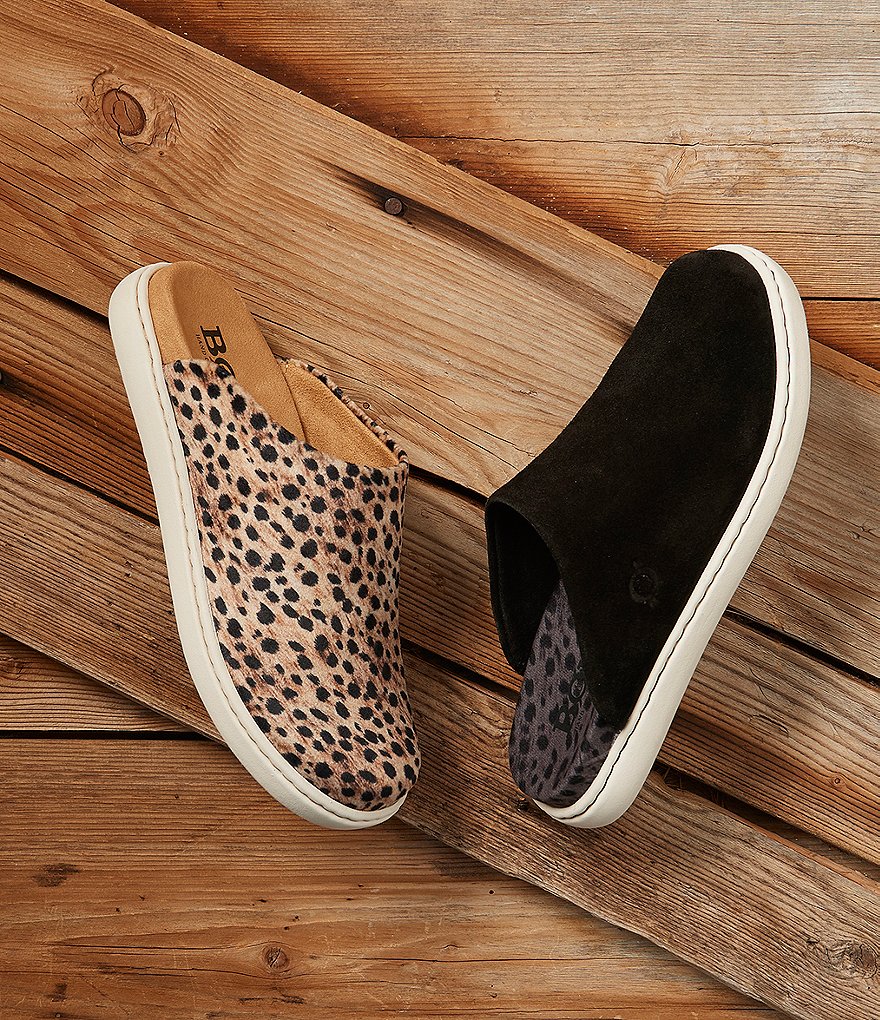 Born Zen Cheetah Print Fabric Mule Slides