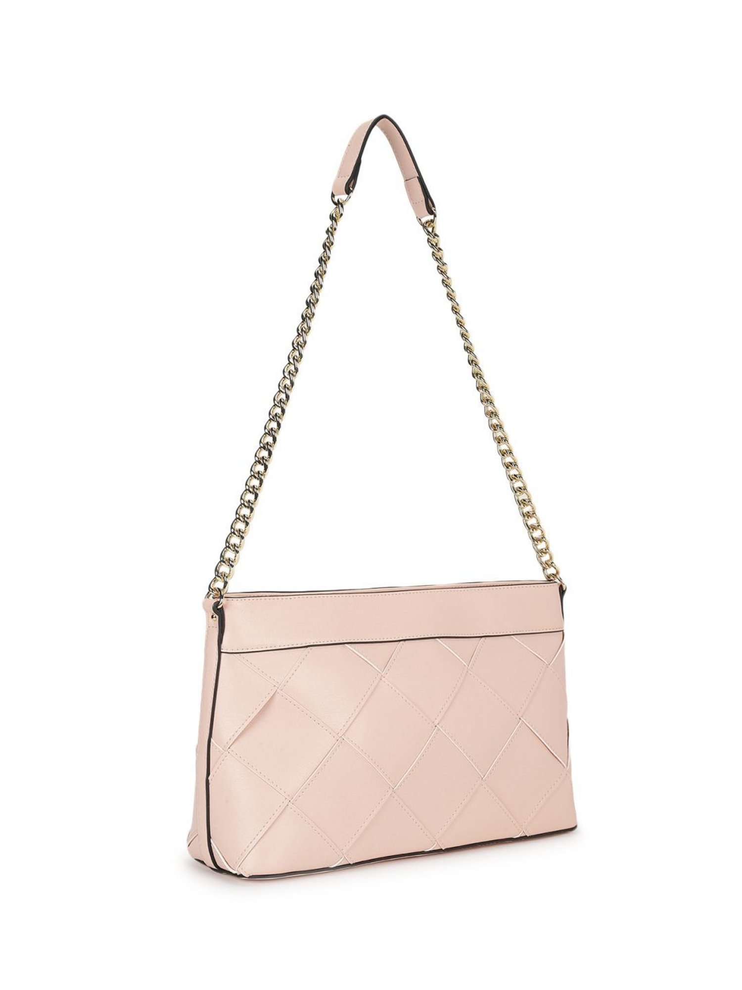 Pollini Pink Woven Medium Shoulder Bag