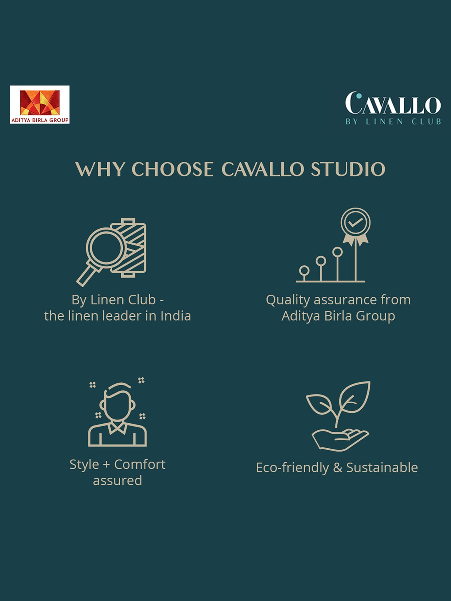 CAVALLO by Linen Club Brown Regular Fit Cotton Linen Jacket