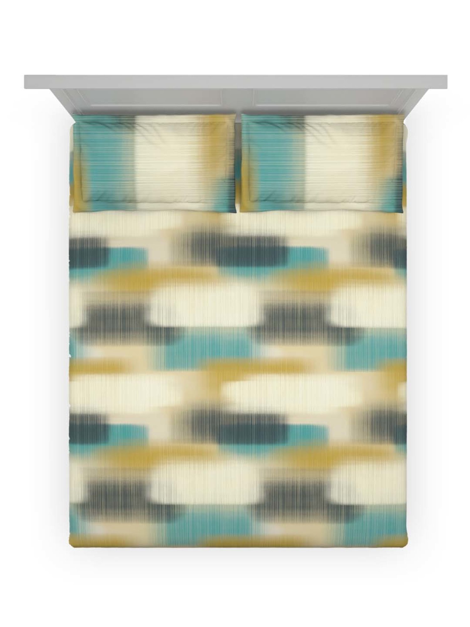 Ddecor Live beautiful Primary Green 144 TC Cotton Queen Bedsheet with 2 Pillow Covers