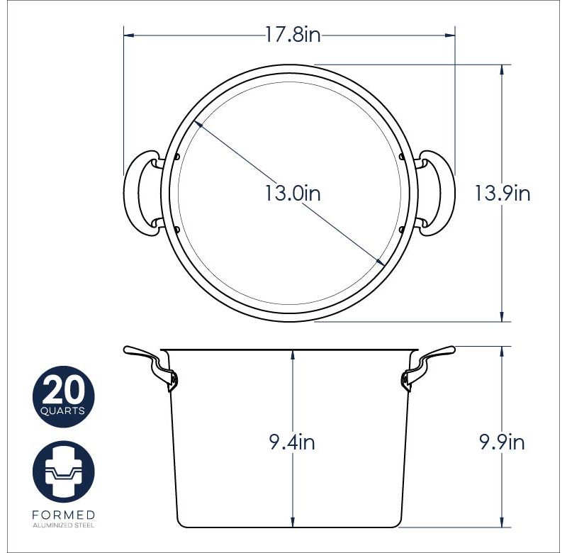 Tramontina Gourmet Induction 24 qt. Covered Stock Pot