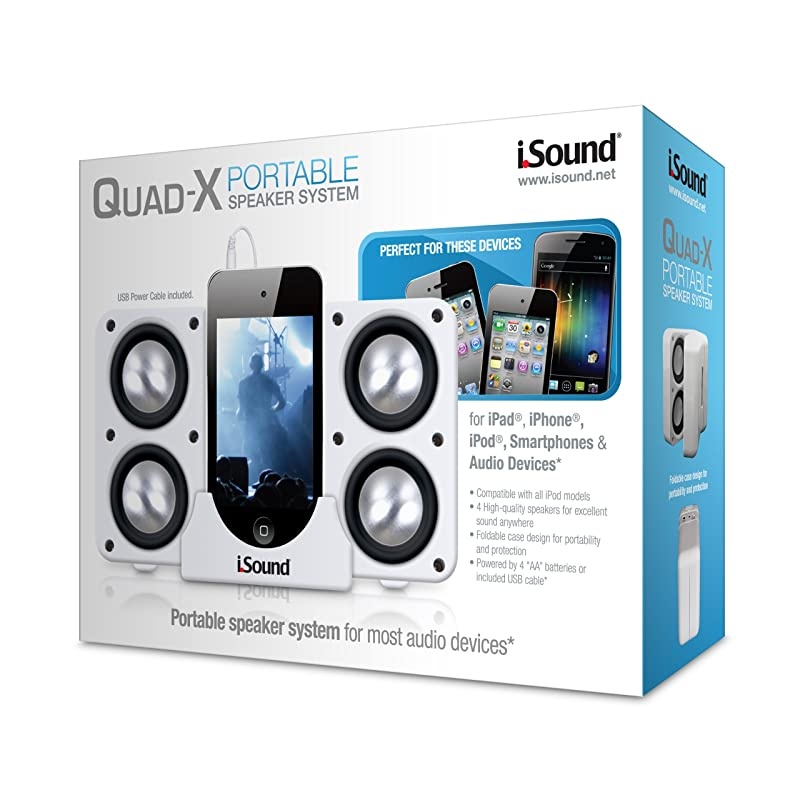 Quad-X Portable Speaker System (White)