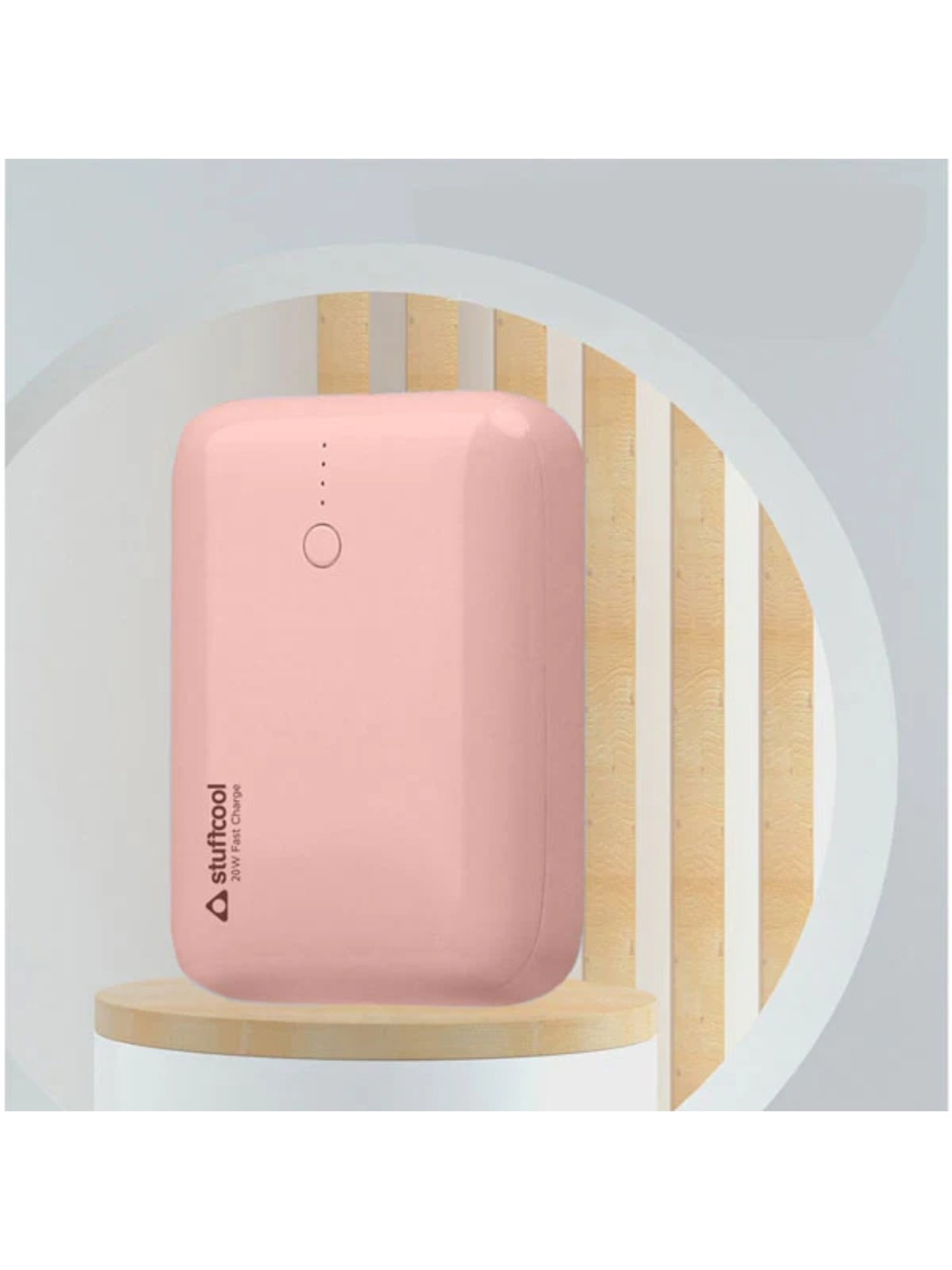 Stuffcool Palm Smallest 10000mAh PD20W Type C Powerbank (Pink)