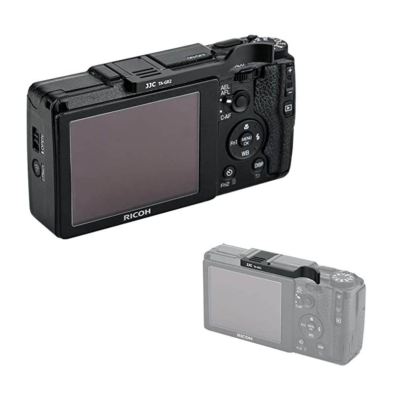 Metal Thumbs Up Grip for Ricoh GR II GRII GR2 with Hot Shoe Cover Protector Made of Aluminum Alloy Not Interfere with Controls of Camera