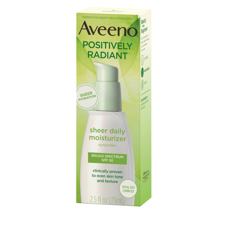 Aveeno Positively Radiant Sheer Daily Moisturizing Lotion - Dry Skin - SPF 30 - 2.5 fl oz