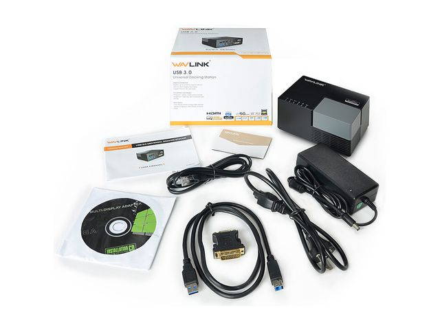 Wavlink USB 3.0 Universal Dual Display Docking Station Support HDMI & DVI / VGA with 6 USB Ports, Quick Charging, Dual Video, Gigabit Ethernet, Audio, Display Link Certified for Laptop, Tablets ect