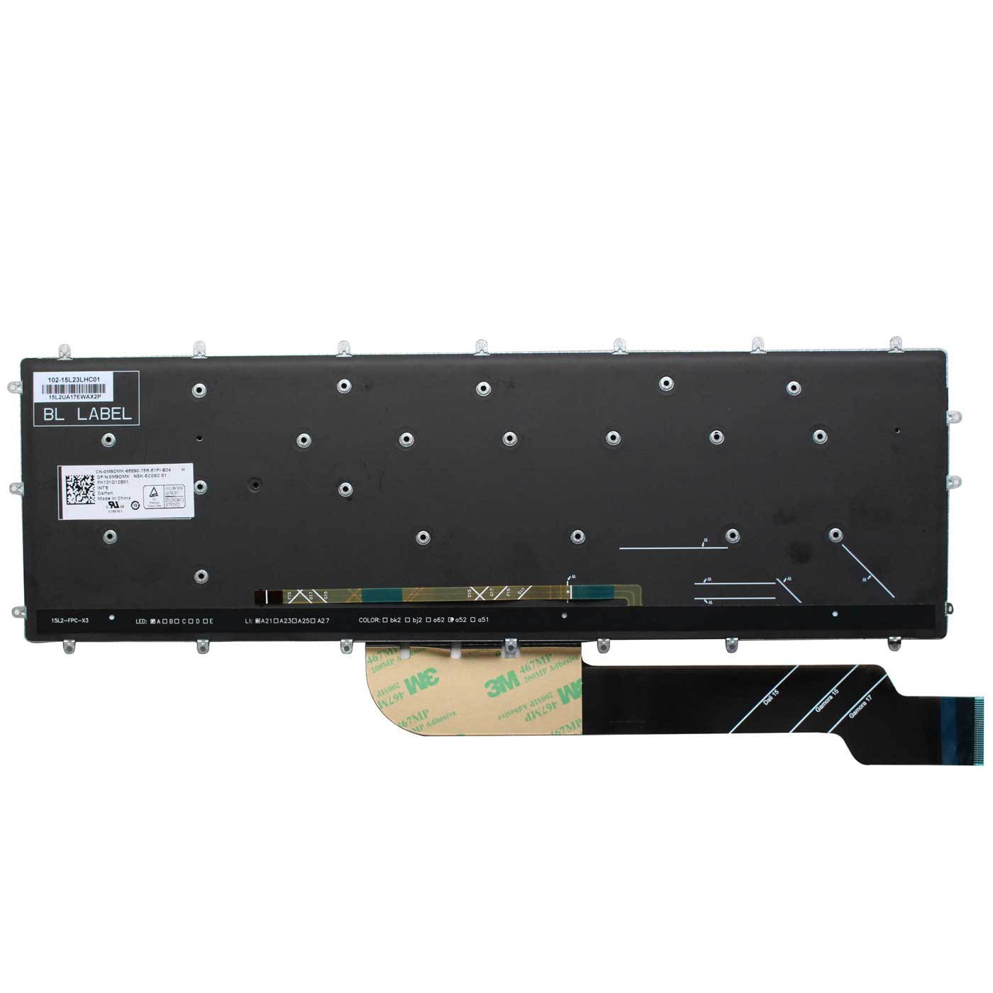 AUTENS Replacement US Keyboard for Dell Inspiron 3579 3583 3779 5565 5567 5570 5575 5587 7566 7567 7577 7588 5765 5767 5770 5775 7773 7778 7779 Laptop No Frame (White Backlight)