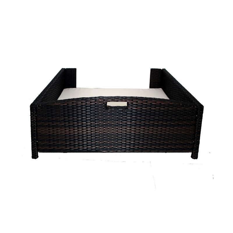 Iconic Beds for Dogs and Cats - Rattan Rectangular Sofa - Brown