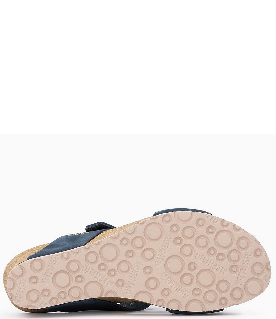 Mephisto Lissandra Leather & Cork Wedge Sandals