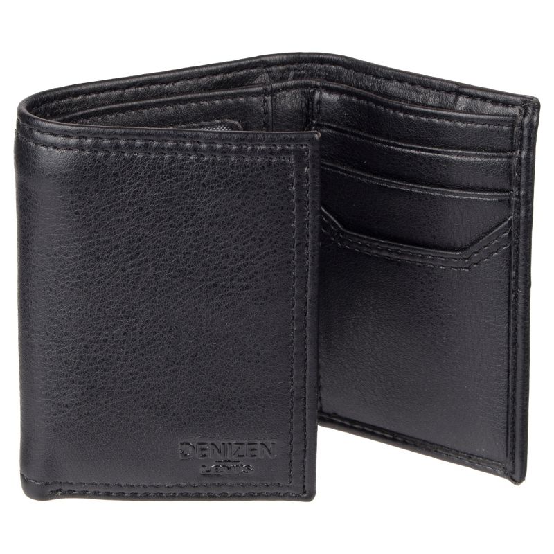 DENIZEN® from Levi's® Men's RFID Trifold with Zipper Pocket Wallet - Black