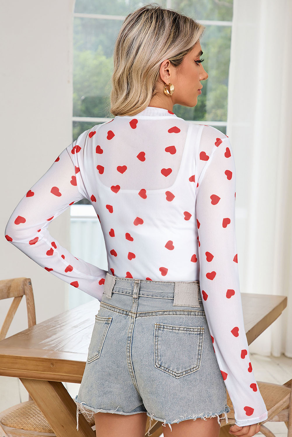 Bohemian Patterned Pullover Long Sleeve Blouse