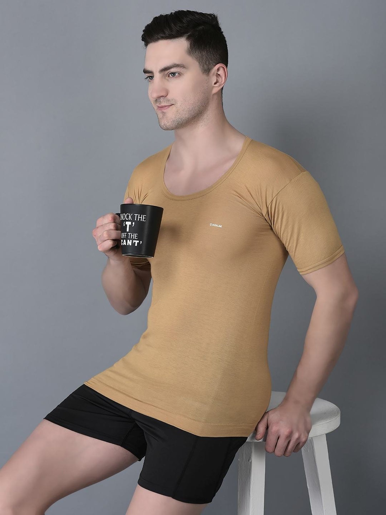 Dollar Bigboss Assorted Cotton Regular Fit Vest - Pack Of 2