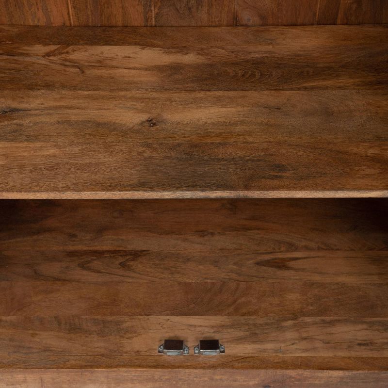 78.75" Quinto Solid Wood Bookcase Shelf Natural Rustic - HOMES: Inside + Out