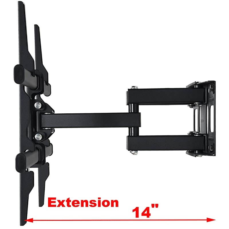 MW380B5 Full Motion Articulating TV Wall Mount Bracket for Most 3770 LED LCD Plasma HDTV Up to 125 lbs with VESA 684x400 600x400 400x400 150x100mm Dual Arm Pulls Out Up to 14 AW9