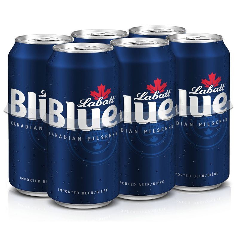 Labatt Blue Canadian Pilsener Beer - 6pk/16 fl oz Cans