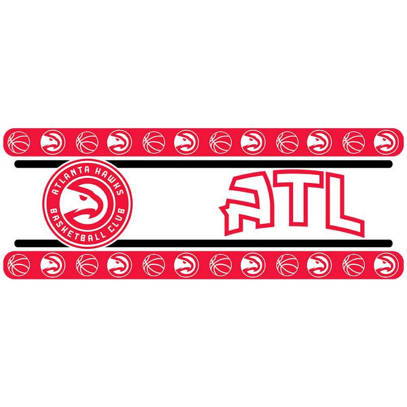 Set of 4 NBA Wall Border Set Self-Stick Basketball Team Logo Borders - Atlanta Hawks..