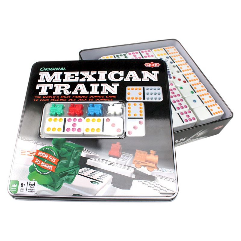 Mexican Train in Tin Box Dominoes Game