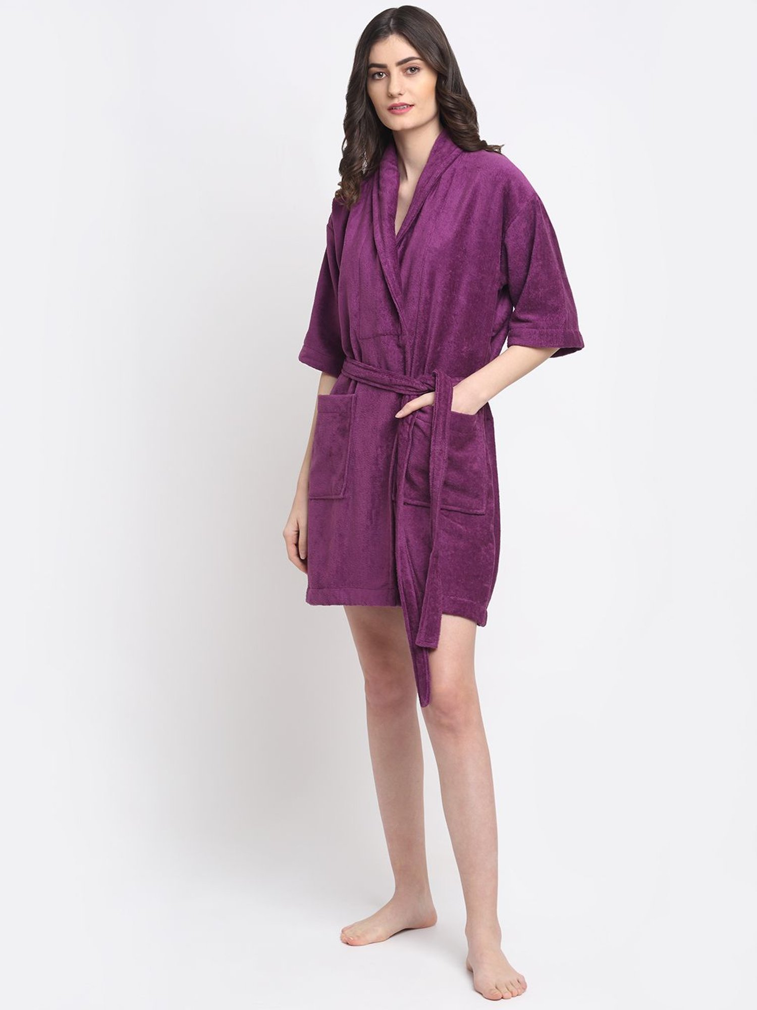 Trident Comfort Living Grey Cotton 380 GSM Bathrobe