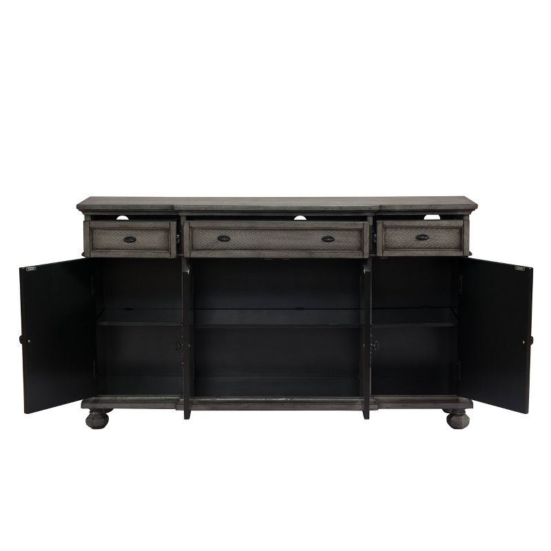 Kino 3 Drawer and 4 Door Sideboard Gray - Treasure Trove Accents