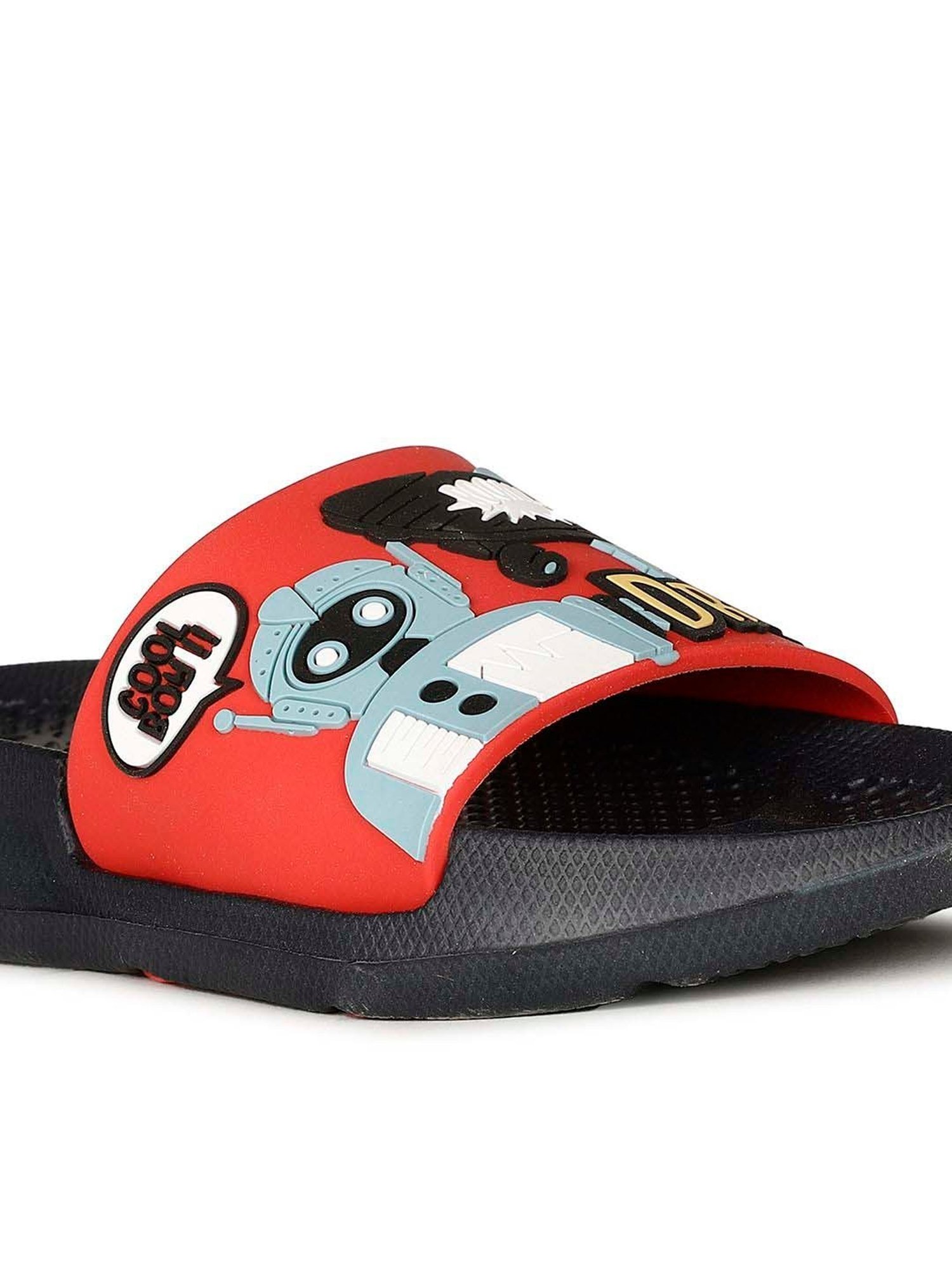 Bubblegummers by Bata Kids Red & Black Casual Slides