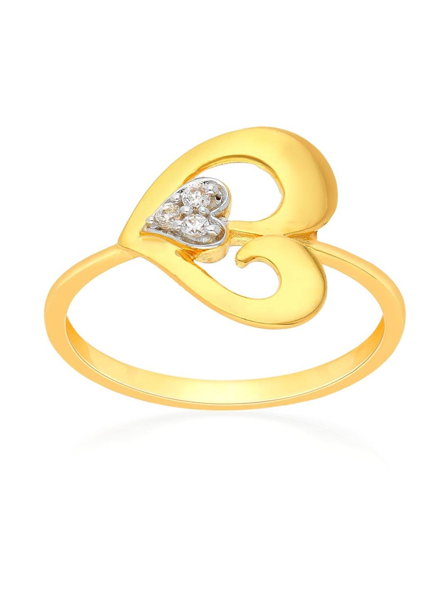 Malabar Gold and Diamonds 18k Gold Heart Ring for Women