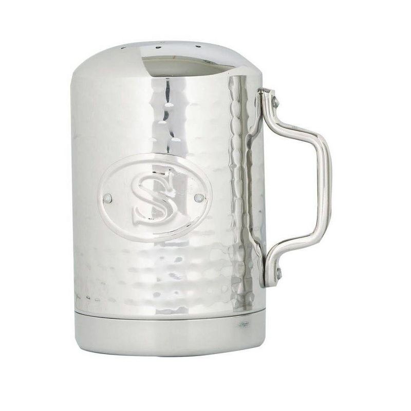 Old Dutch 2pc Stainless Steel Hammered Stovetop Salt and Pepper Set