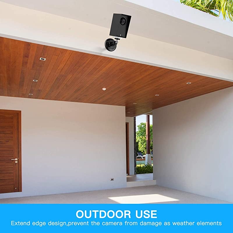 with Wyze Cam Pan Wall Mount, Weather Proof Anti-Sun Glare and UV Protection Outdoor/Indoor Adjustable Bracket with Protective Skin Case for Wyze Cam Pan 1080p Security Camera
