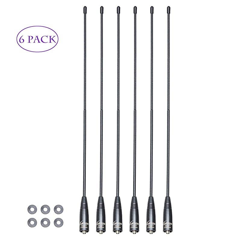 Walkie Talkie Antenna 156Inch Whip Dual Band UV VHFUHF 144430Mhz Antennas SMAF for UV82 UVB5 GT3 BFF8HP UV5RA UV5RE UV5R by  6 Pack