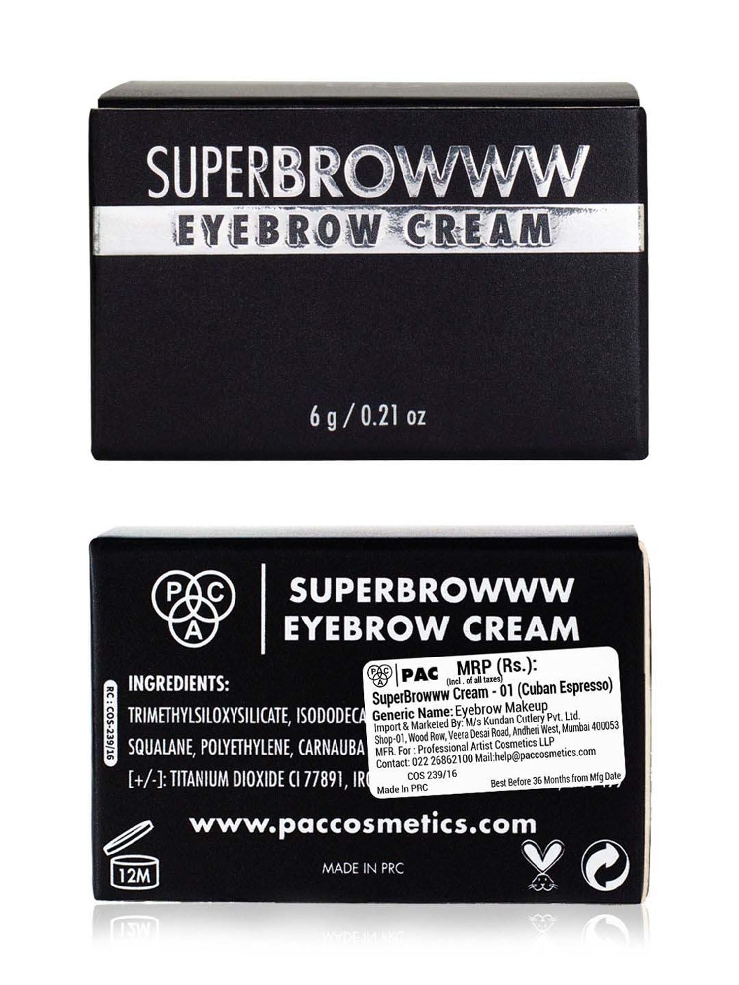 Bella Vita Organic Grow Brow Eyebrows & Eyelash Hair Growth & Volume Oil - 12 ml