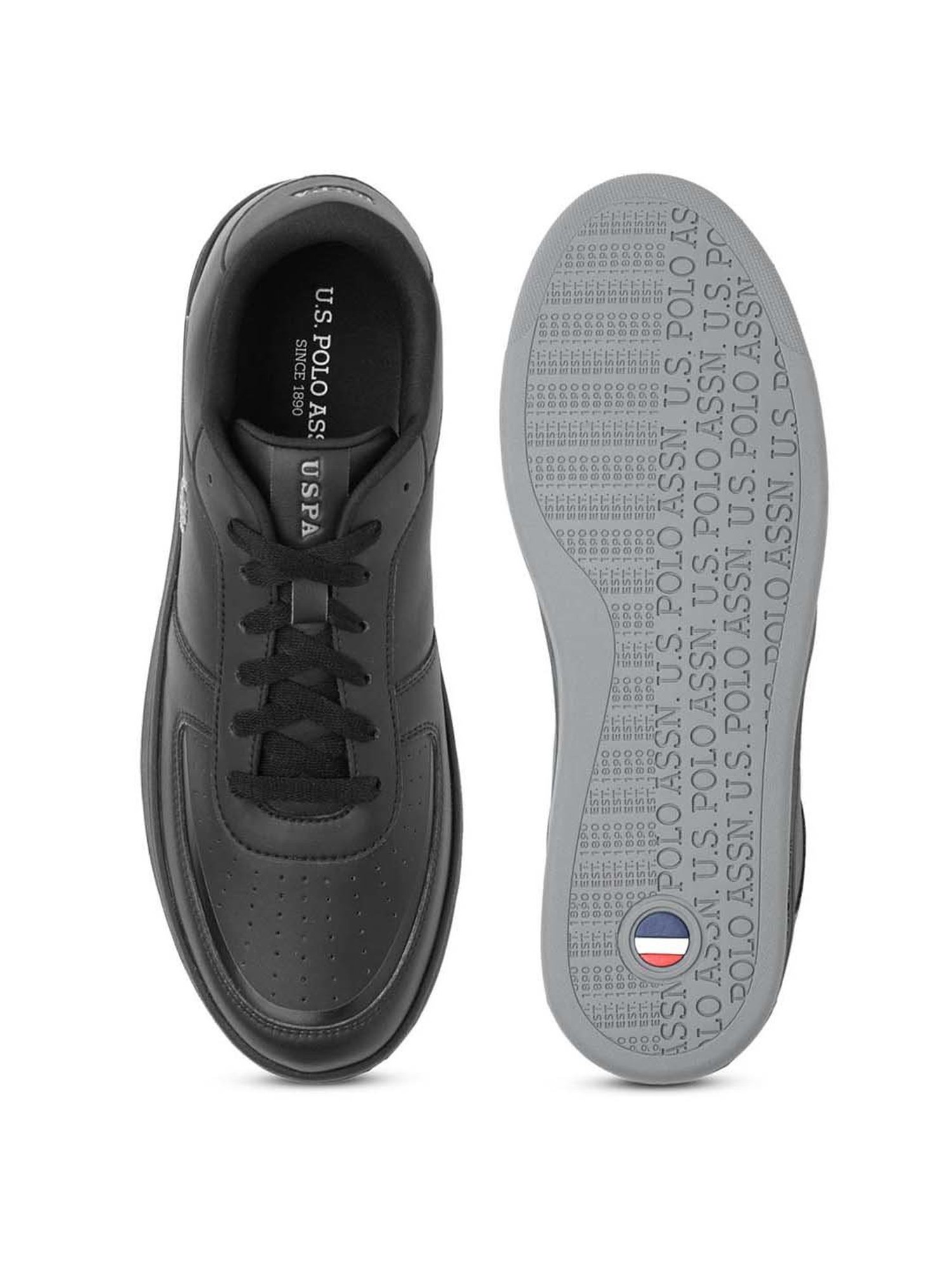 U.S. Polo Assn. Men's REIN 2.0 BLK Black Casual Sneakers