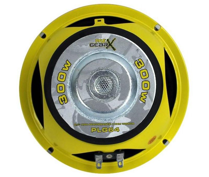 Pyle PLG64 6.5" 1200W Car Audio Mid Bass/Midrange Subwoofer Speaker Set, 2 Pair