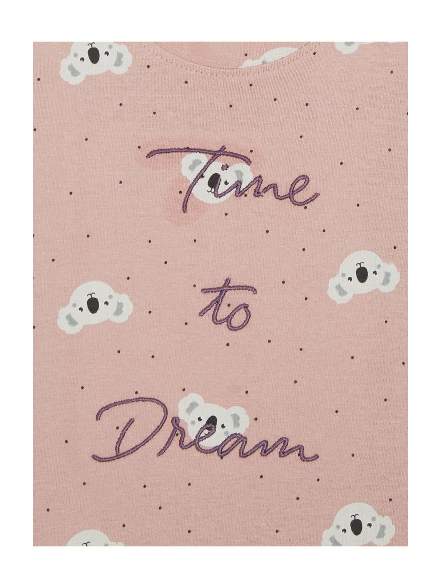 Sweet Dreams Girls Light Pink Printed Nighty