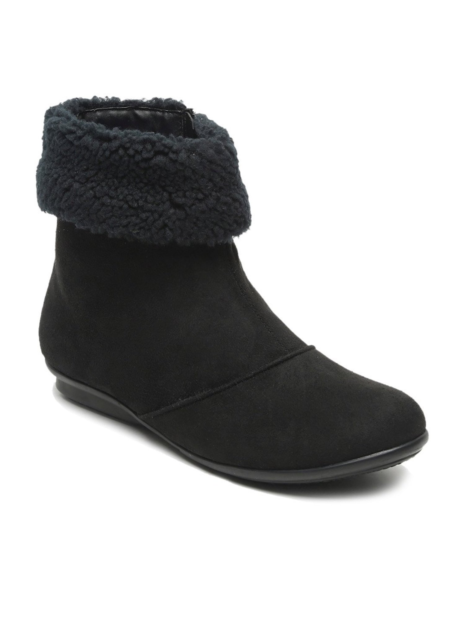 Flat N Heels Women's Black Snow Boots