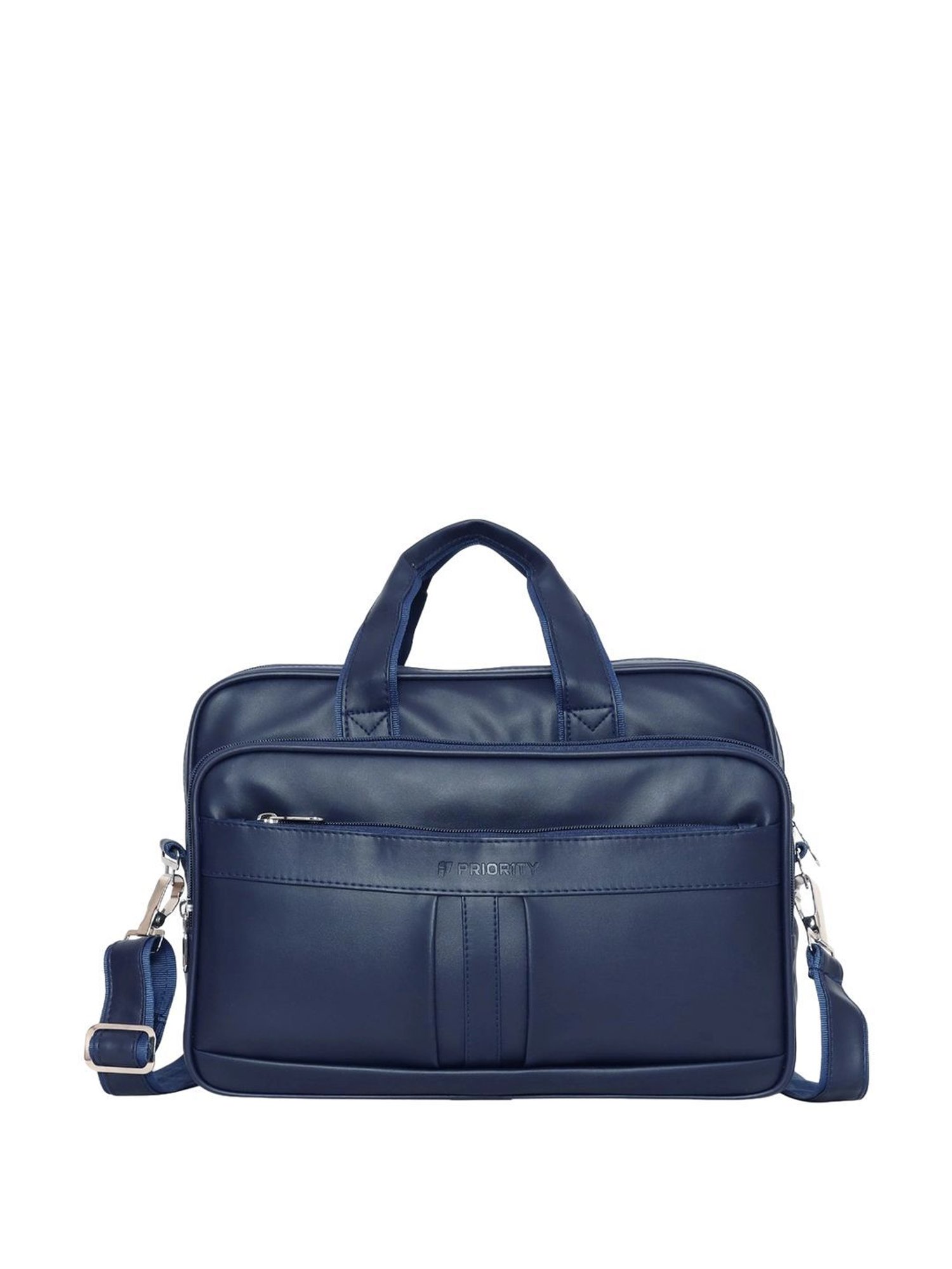 Priority Navy Synthetic Medium Messenger Bag