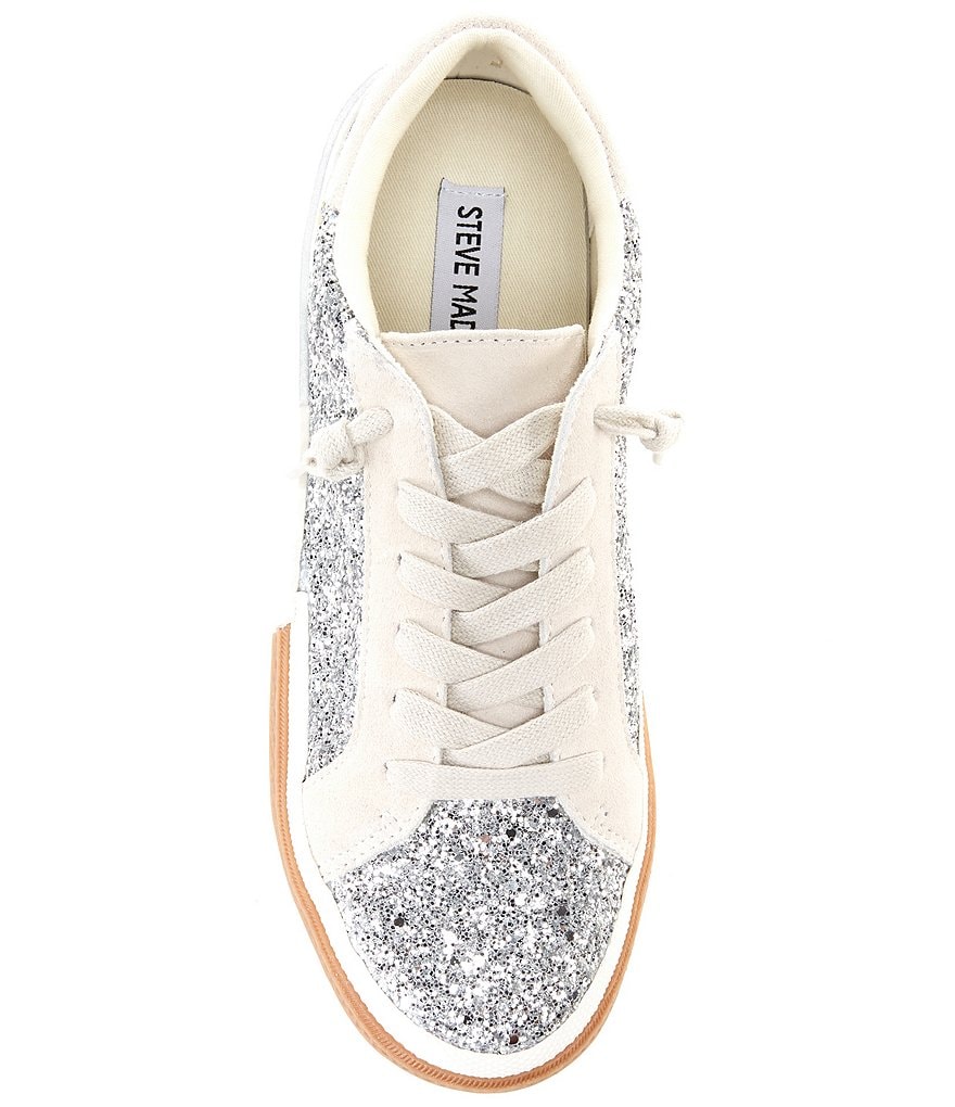 Kurt Geiger London Lexi Eagle Glitter Leather Lace-Up Sneakers